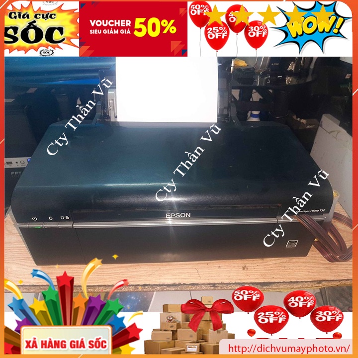 Máy in phun màu cũ Epson T60 nâng cấp L800 không dùng chíp nhận mực in bền đẹp chất lượng INECO