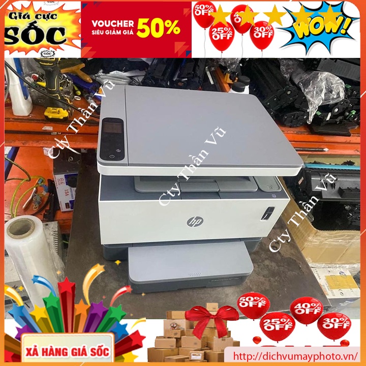 Máy in cũ HP Neverstop Laser 1200w (4RY26A) Wifi không dây đa chức năng thiết kế sang trọng hàng bền có bảo hành INECO