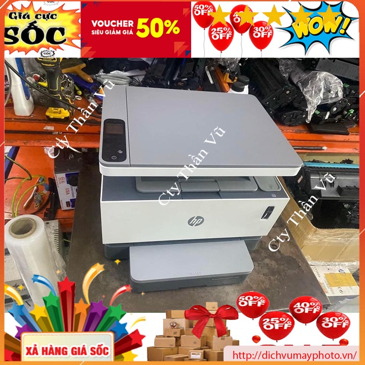 Máy in cũ HP Neverstop Laser 1200w (4RY26A) Wifi không dây đa chức năng thiết kế sang trọng hàng bền có bảo hành INECO