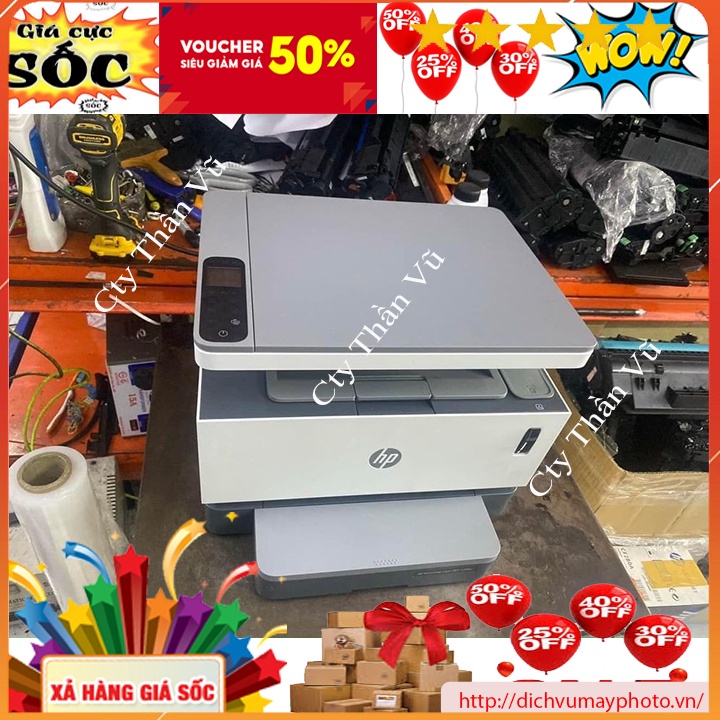 Máy in cũ HP Neverstop Laser 1200w (4RY26A) Wifi không dây đa chức năng thiết kế sang trọng hàng bền có bảo hành INECO