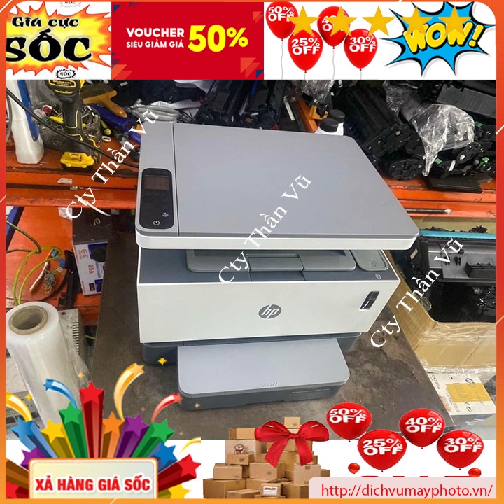 Máy in cũ HP Neverstop Laser 1200w (4RY26A) Wifi không dây đa chức năng thiết kế sang trọng hàng bền có bảo hành INECO
