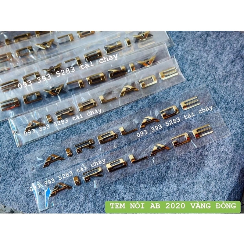 [ 1 CẶP ] TEM NỔI AIR BLADE 2020 VÀNG ĐỒNG