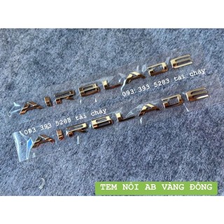 [ 1 CẶP ] TEM NỔI AIR BLADE 2020 VÀNG ĐỒNG