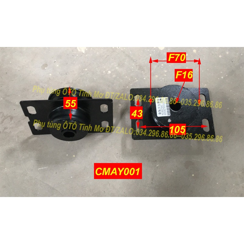 chân cabin sau 4108 4 lỗ bọc sắt con ngựa
