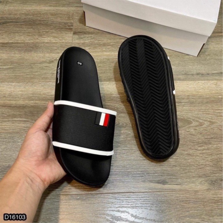 Dép Thom Brone nam đẹp CAO CẤP vân chìm siêu nét, Dép lê nam quai ngang thời trang trẻ thể thao cá tính D14