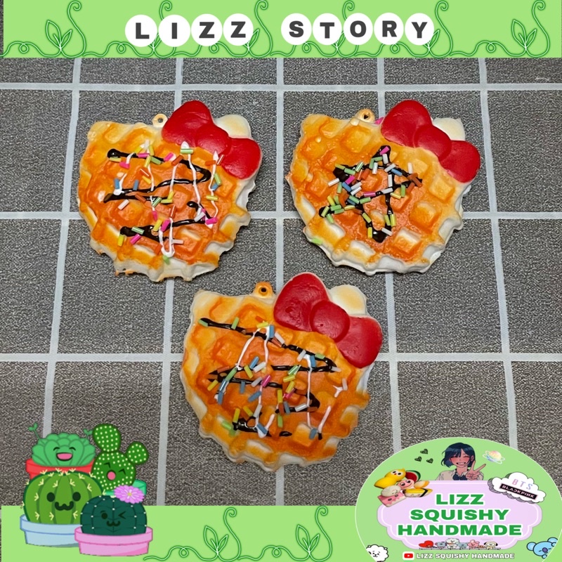 Squishy bánh waffle Hello Kitty