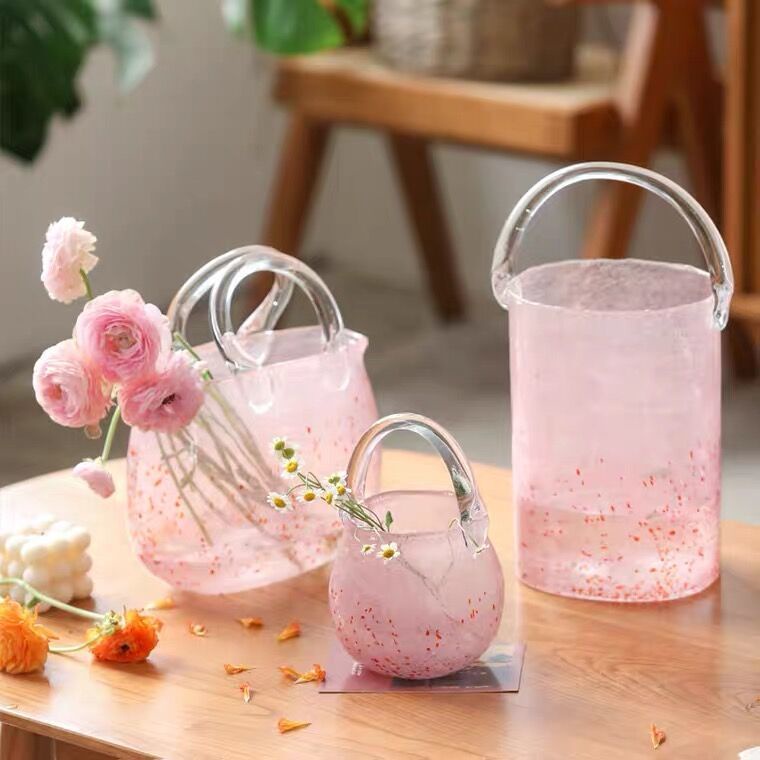 Bình Hoa Thủy Tinh Trong Suốt Sáng Tạo Trang Trí Phòng Khách