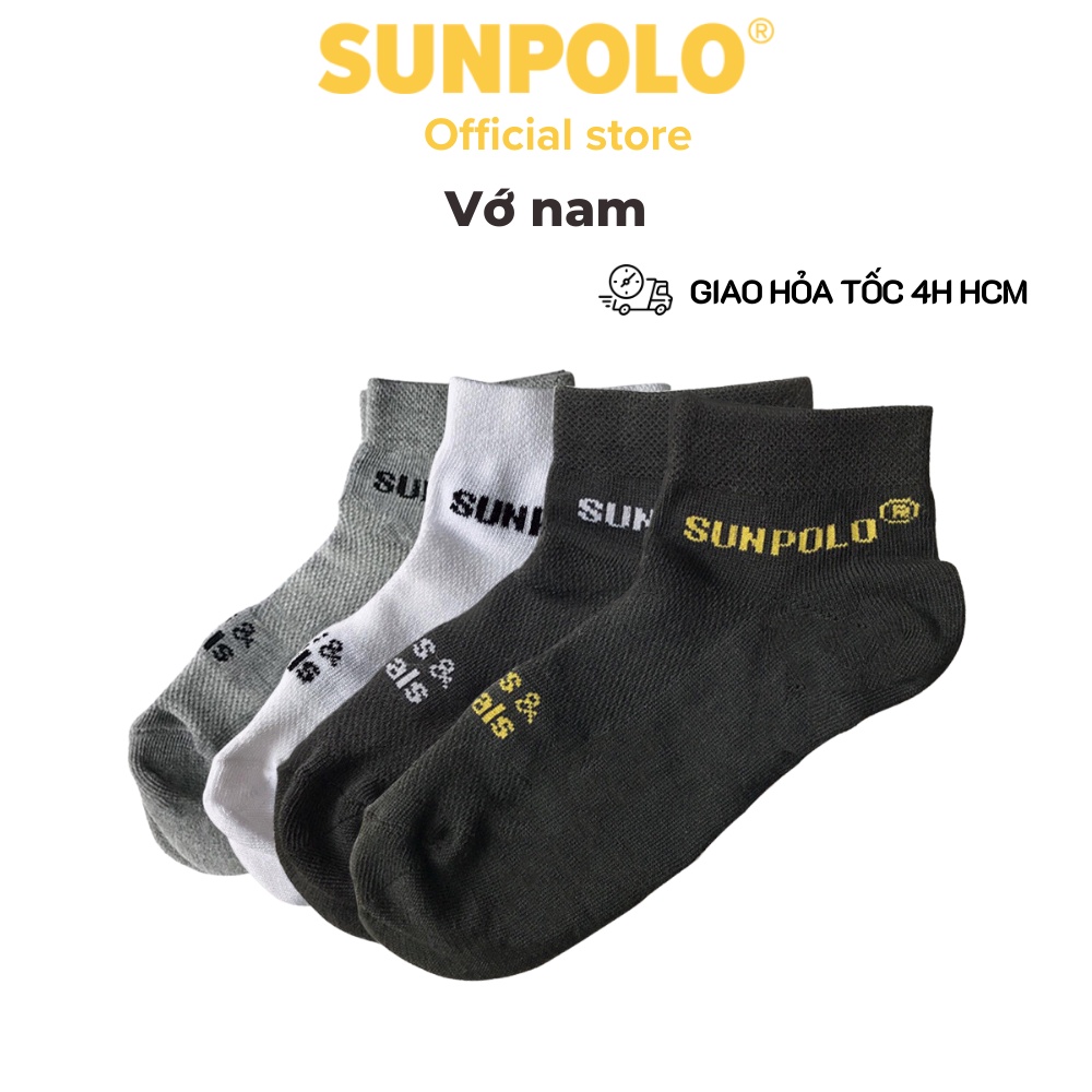 [Quà tặng] Vớ nam cổ ngắn cotton SUNPOLO - SUV01M Màu ngẫu nhiên