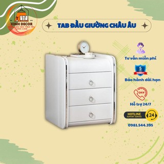 Tủ đầu giường mini thông minh - Kệ để đồ trang điểm- Tab đầu giường decor phong cách châu âu sang trọng 2 ngăn / 3 ngăn
