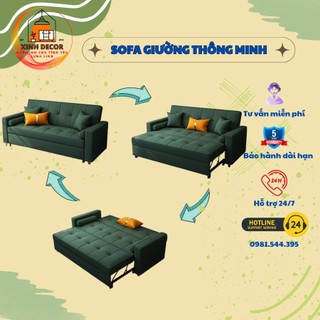 Sofa Giường Đa Năng, Ghế Sofa Bed Thông Minh Kiêm Giường Ngủ 3 chế độ rộng 1m8 tặng kèm gối