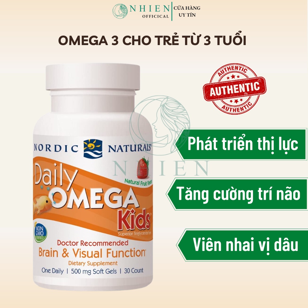 Dầu cá Omega 3 cho bé Nordic Naturals Omega3 cung cấp DHA cho bé, giúp bổ mắt, bổ não cho bé