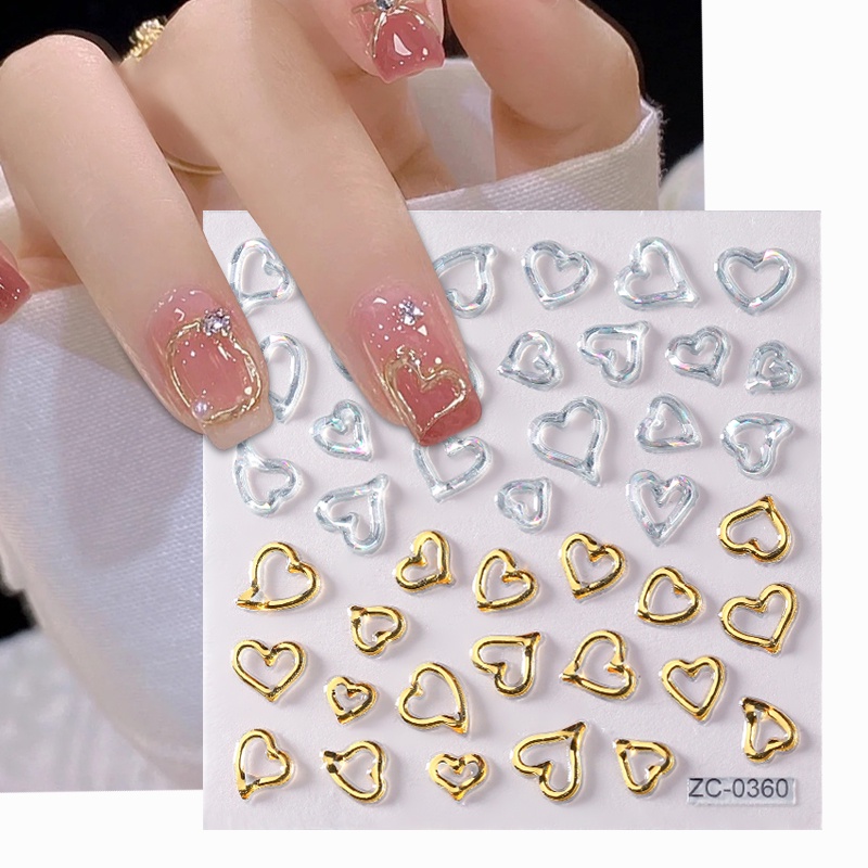 UR SUGAR Miếng Dán Trang Trí Móng Tay 5D Họa Tiết Kẻ Sọc / Hình Học Độc Đáo