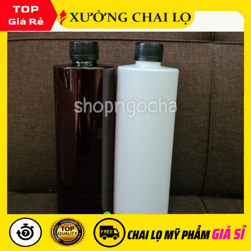 Chai Lọ Chiết Mĩ Phẩm ✿ TRÙM SỈ ✿ Chai Lọ nhựa pet 500ml cao nắp vặn đen chiết mỹ phẩm , phụ kiện du lịch