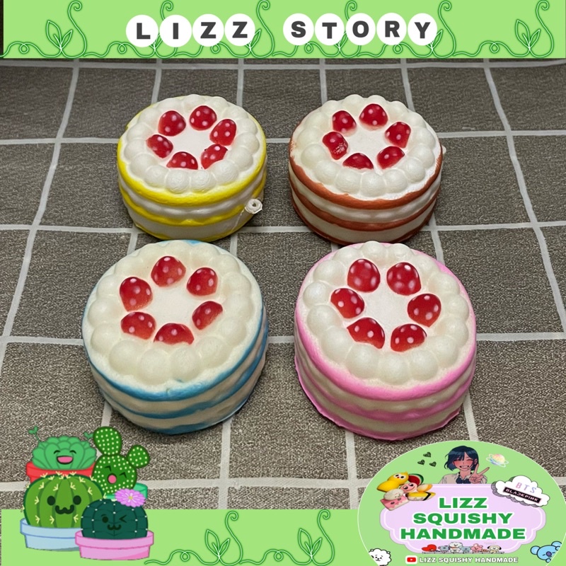 Squishy bánh kem 6 dâu mini (Đọc Kỹ Mô Tả)