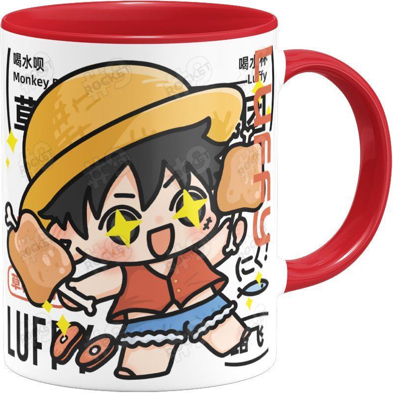 Cốc Sứ Uống Nước In Hình Nhân Vật Luffy Trong Phim Hoạt Hình Monkey D. Luffy ONE PIECE