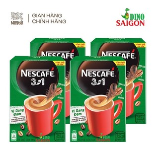 Combo 4 hộp cà phê hòa tan nescafé 3in1 vị rang đậm