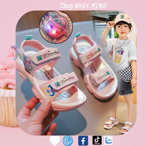 Sandal Bé Gái Phát Sáng Mùa Hè 2023 Mới Đế Mềm Xăng Đan Chắc Chắn