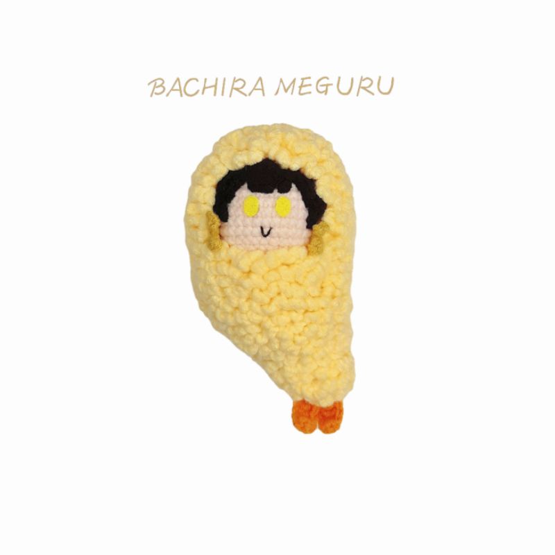 Móc khóa tôm chiên Blue Lock/Móc khóa len handmade