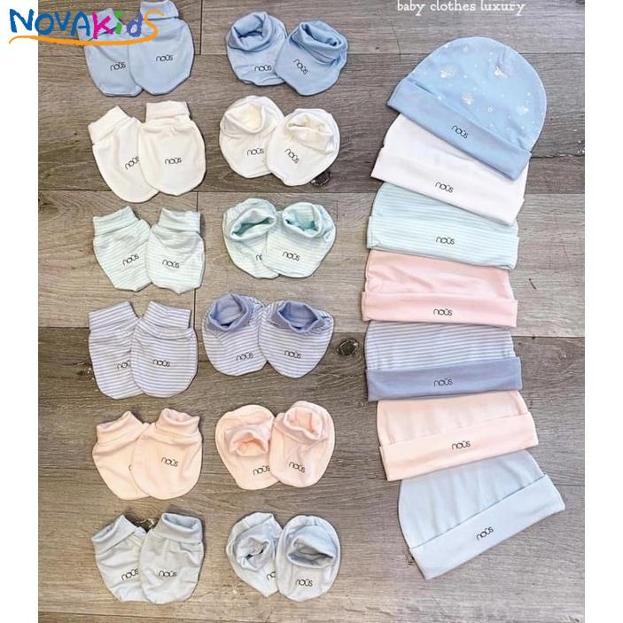Phụ kiện mũ + đôi bao tay + đôi bao chân Nous cho bé đủ màu -babywearvn