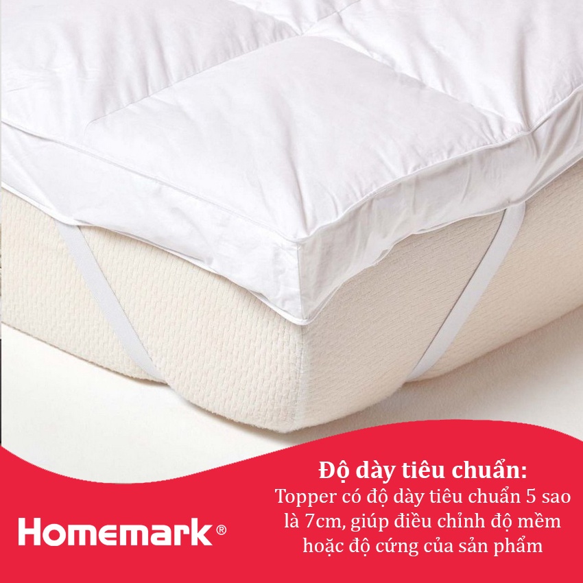 Topper nệm khách sạn cao cấp microfiber kháng khuẩn Hanvico by Homemark tiêu chuẩn chất lượng 5 sao