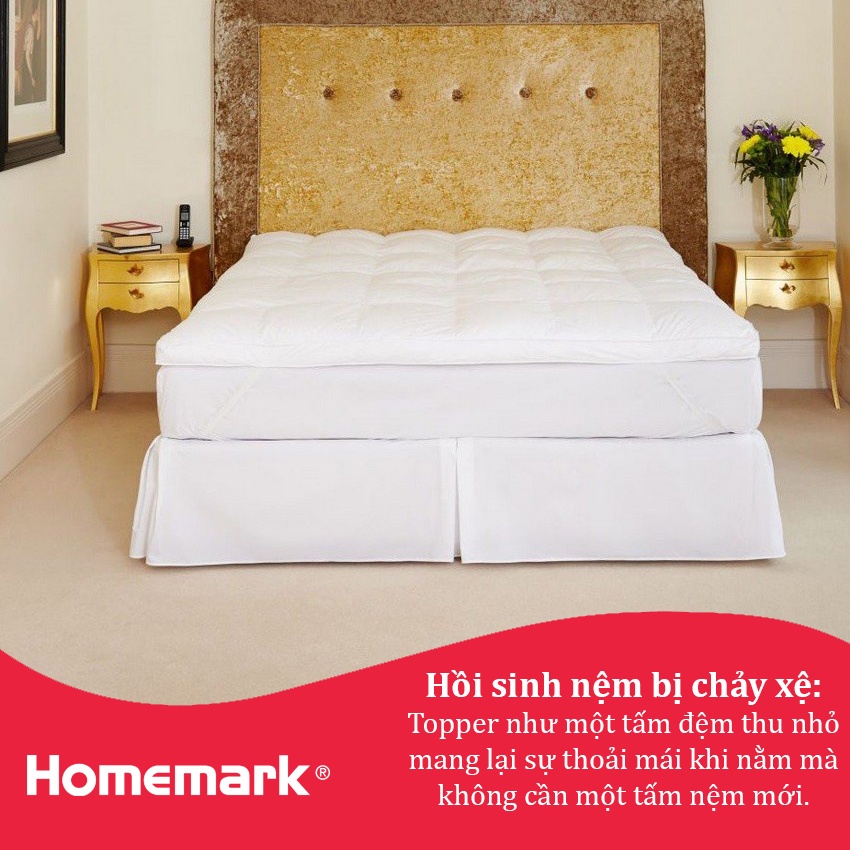 Topper nệm khách sạn cao cấp microfiber kháng khuẩn Hanvico by Homemark tiêu chuẩn chất lượng 5 sao