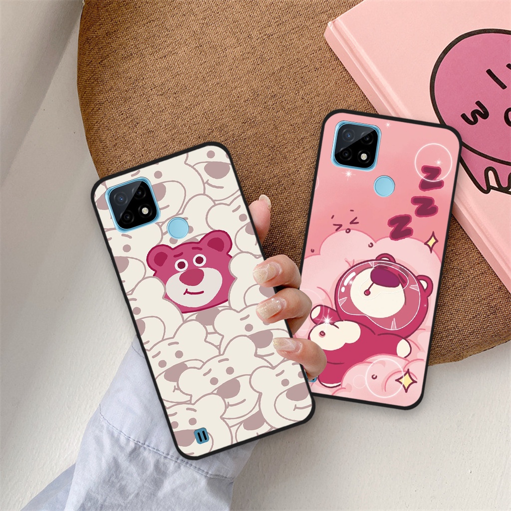 Ốp lưng Realme C21Y / Realme C25Y / Realme C21 gấu dâu lotsoo lông xù