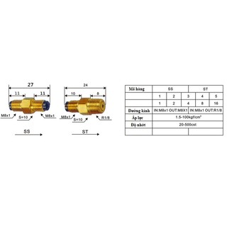 Van Một Chiều Dầu Bôi Trơn SS/ST/DPC