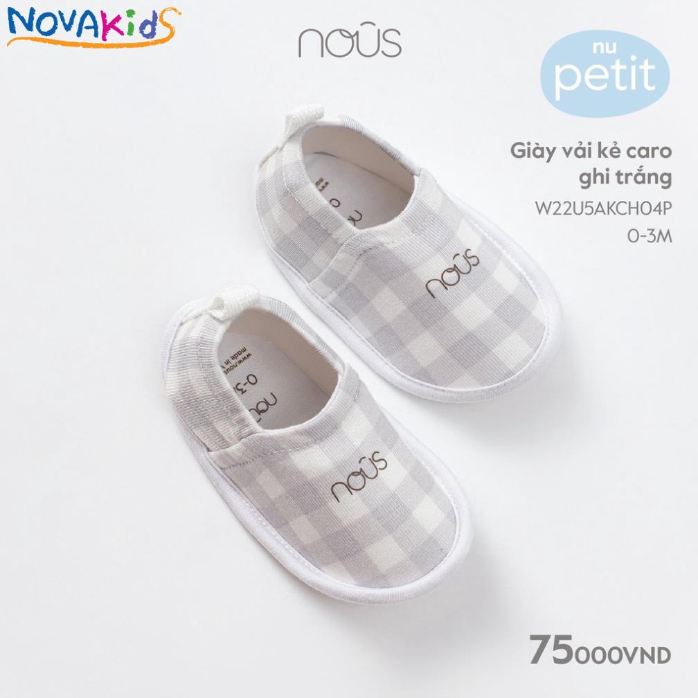 Giày vải Nous Petit kẻ caro ( 0-6 tháng )
