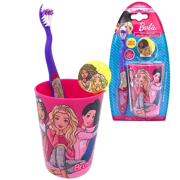 Set bàn chải và ly Barbie