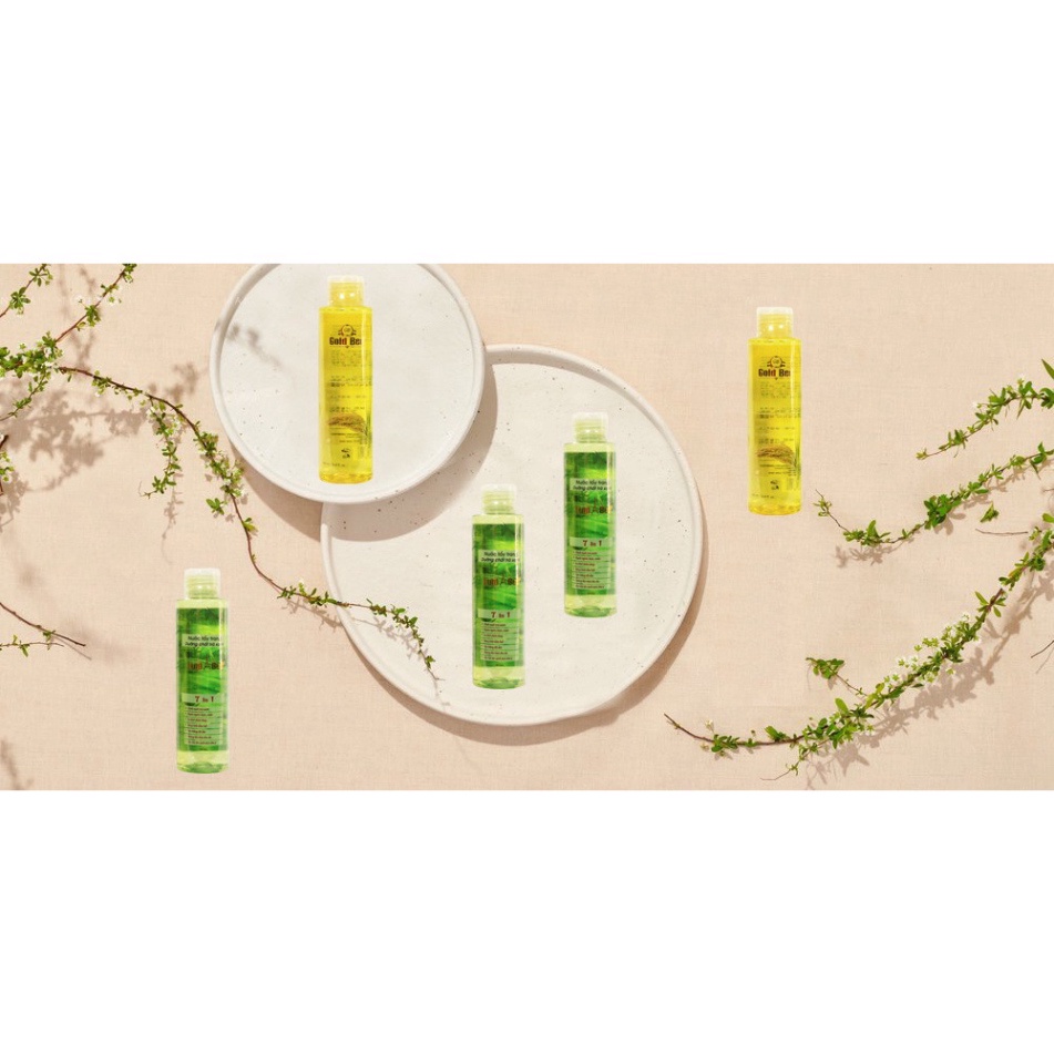 Nước tẩy trang không cồn tinh chất trà xanh Gold Bee 160ml làm sạch mỹ phẩm, bụi bẩn, bã nhờ trên da mặt