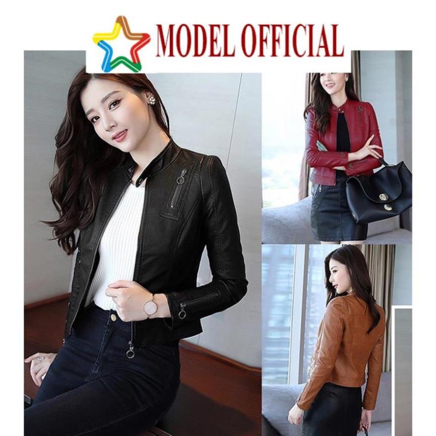 Store HCM Áo khoác da nữ cao cấp chất da bền chắc kiểu dáng cổ điển đẹp chất