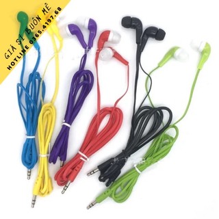 Tai Nghe Nhét Tai Nhiều Màu Cổng 3.5mm Dây Dài 1m -mall- mall