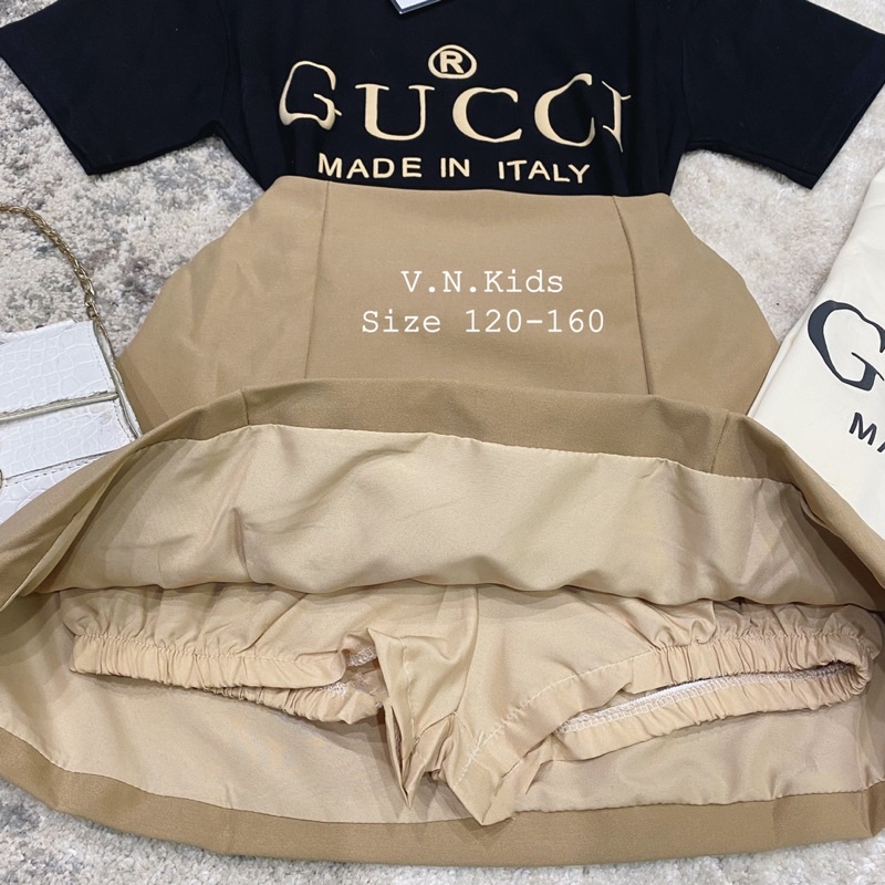 Set áo Guxi + Quần váy A cho bé size đại 17kg-41kg