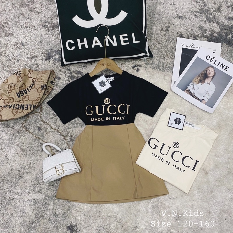 Set áo Guxi + Quần váy A cho bé size đại 17kg-41kg