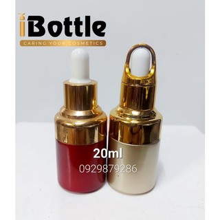 Chai lọ sang chiết mỹ phẩm -Chai thủy tinh sơn vàng, đỏ 20ml