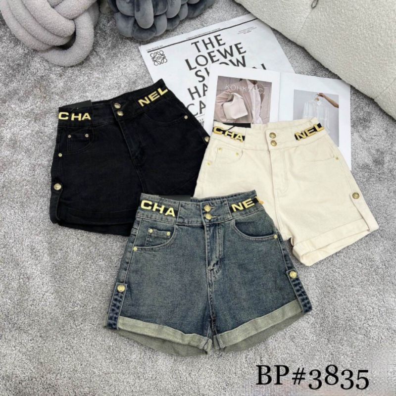 Quần sooc jeans chữ c cạp hàng QCL1
