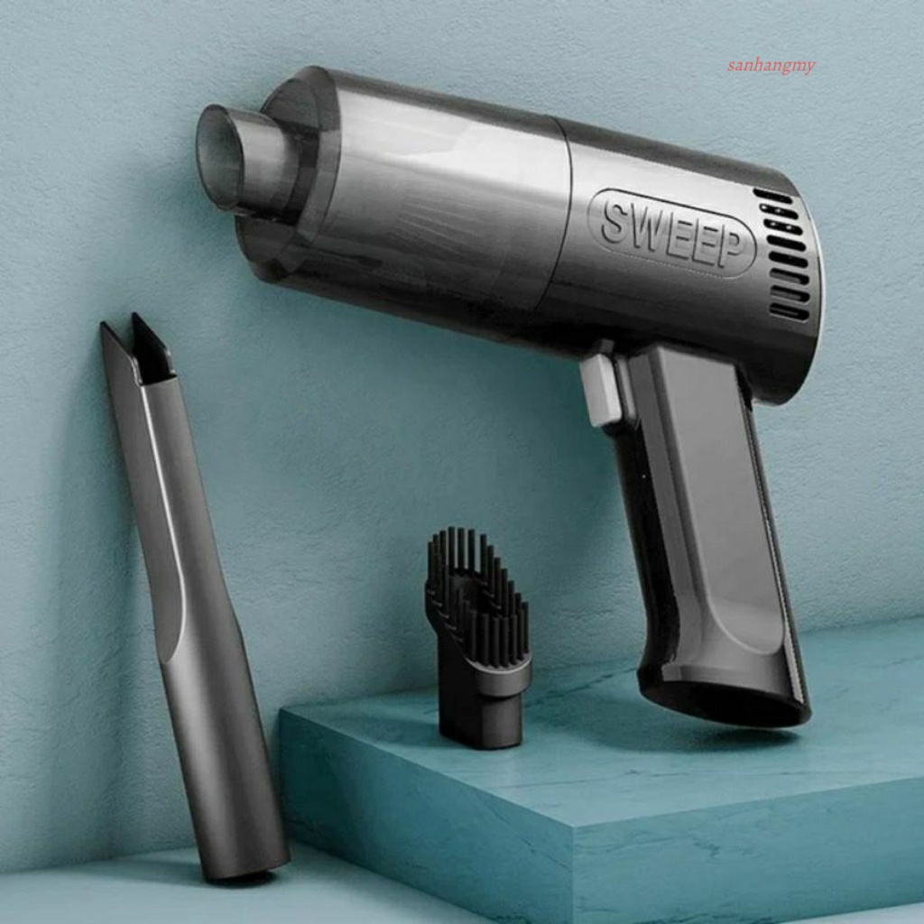 Máy hút bụi mini cầm tay TEKKIN TI-K7A không dây lực hút cực mạnh sạc pin, tặng kèm nhiều đầu hút