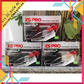 Hộp 50 Khẩu Trang Y Tế XS PRO 4 Lớp Màu Xám -mall- mall