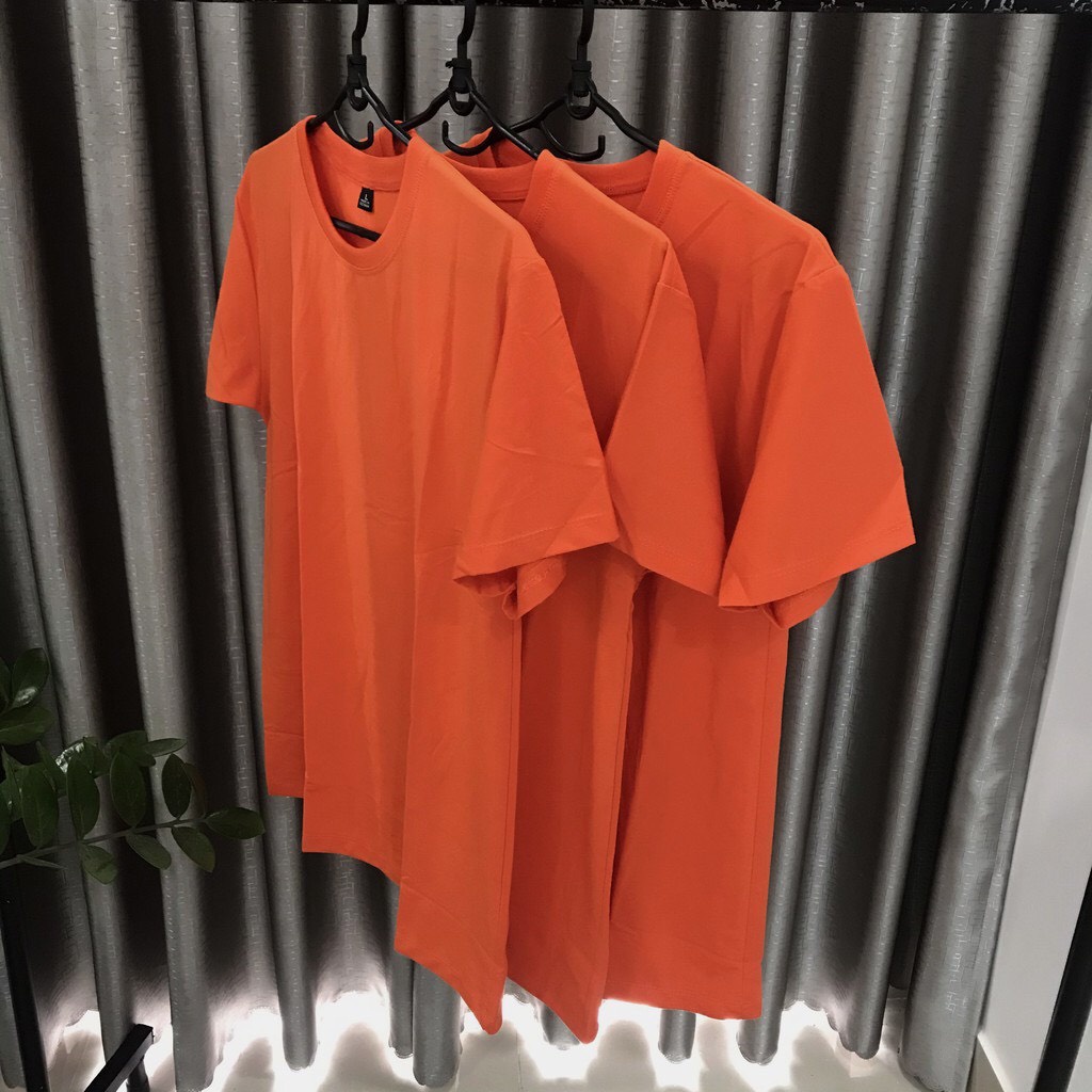 Áo Thun Unisex Màu Cam Cổ Tròn (MK) ,Đủ size hot nhất mùa hè, Vải Thun Mát Mịn ,Co Dãn Nhẹ ,không ra màu (TT13)
