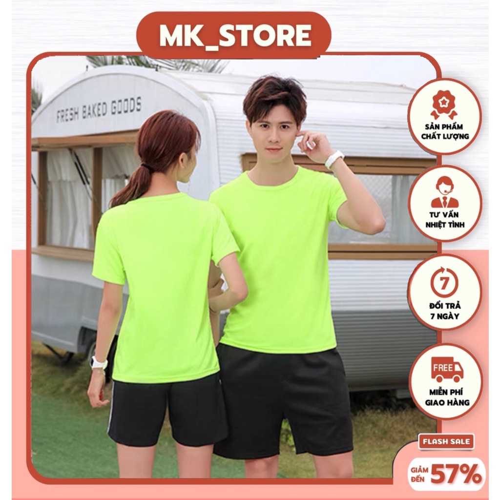 Áo Thun Màu XANH Unisex, Áo lớp Đủ Size (MK), vải Mềm Mịn co dãn 4 chiều ,thấm hút tốt,Thoáng Mát (TT04)