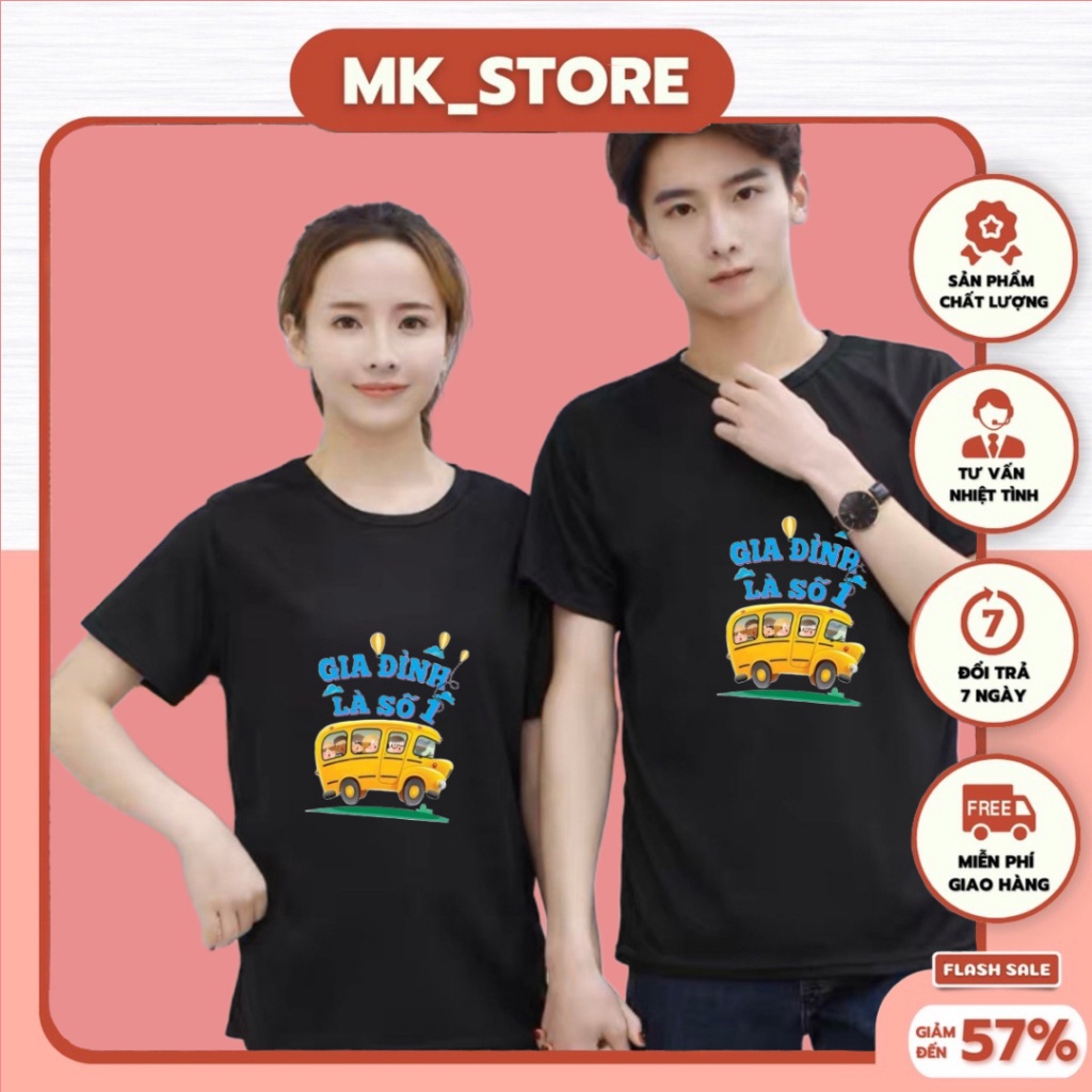 Áo Gia Đình  Áo Nhóm Lớp In Sẵn, Chất thun cotton mềm mịn