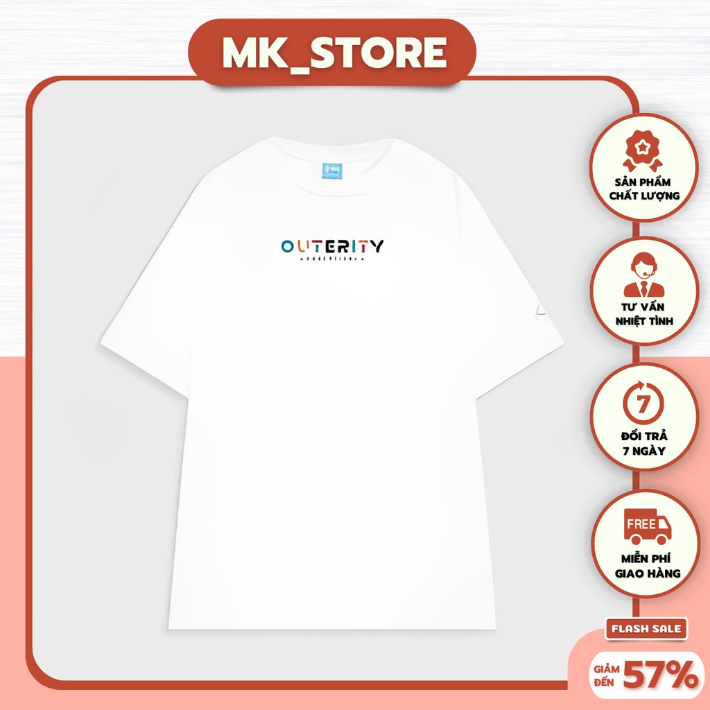 Áo thun OUTERITY IN Nổi,áo local brand unisex Form rộng tay lỡ (38-65Kg) Chất Vải Cotton Mát Mịn không xù (OTR1)