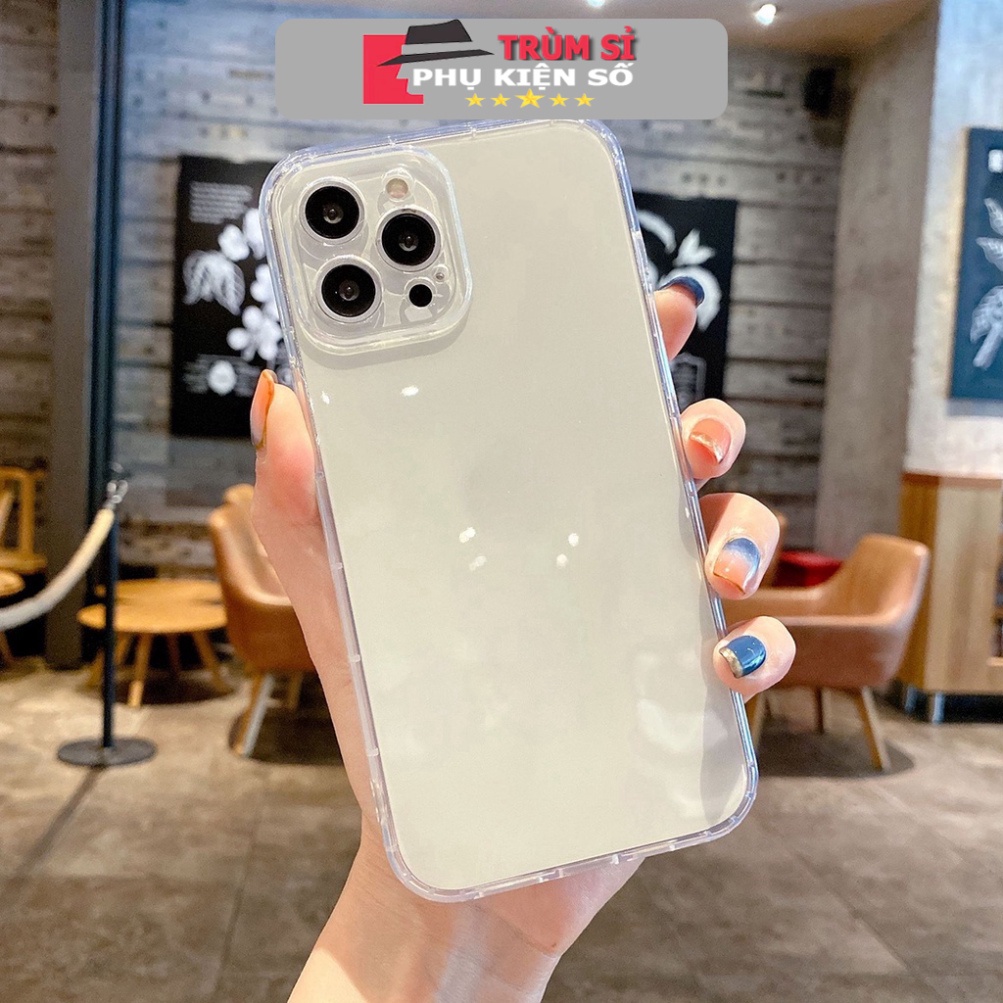 Ốp lưng iphone trong suốt, Dày Bo Camera Silicon Dẻo CHỐNG VÀNG Ố, ôm sát, bảo vệ camera 6 6s 7 8 Plus X XS XS Max 11 12