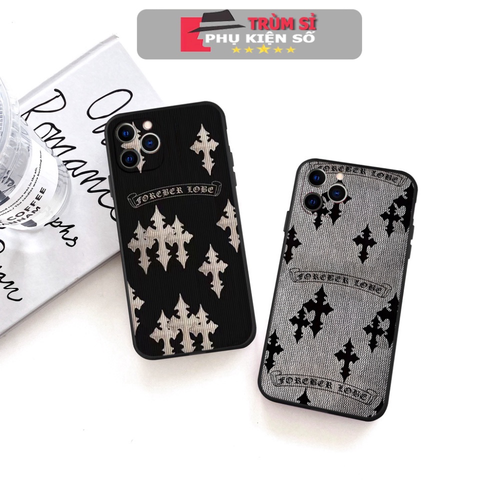 Ốp Điện Thoại iphone Phối Chữ Ch.rome H.earts Sang Trọng dẻo BVC iphone 14 13 12 11 Pro Max 11 X XR Xs Max 7plus 8plus T