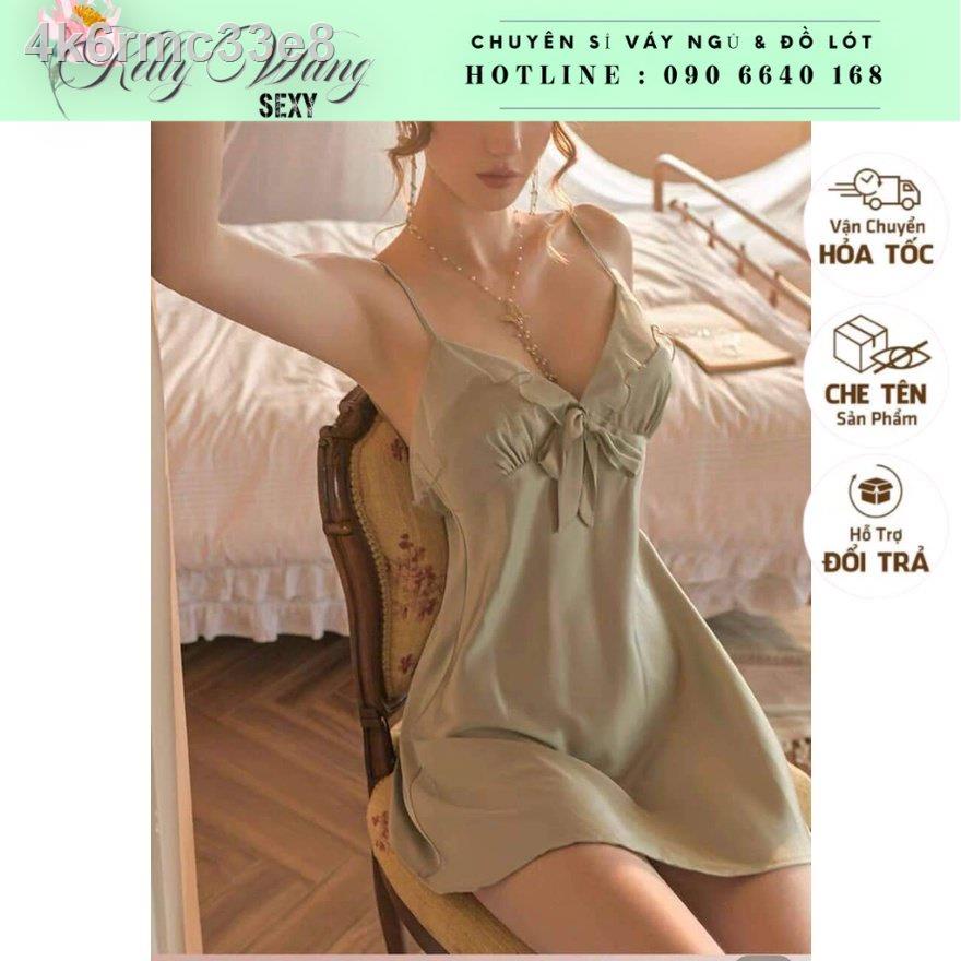 ✣∈₪Sx 848 - Váy ngủ lụa cao cấp phối voan (có muốt ngực) đầm -Kellywang
