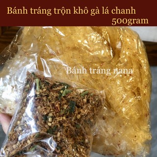 500 gram Bánh tráng trộn vị gà là chanh loại ngon.