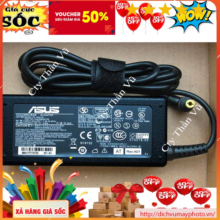 Sạc Laptop Asus K52, K42 X42F 19V-3.42A chất lượng tốt đảm bảo INECO