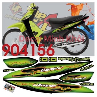 Tem rời mẫu cá to cho xe wave 100cc- 50cc