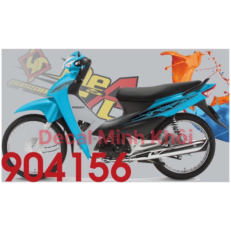 Tem rời mẫu Cá To - MẪU TEM TRONG cho wave 100cc, 50cc
