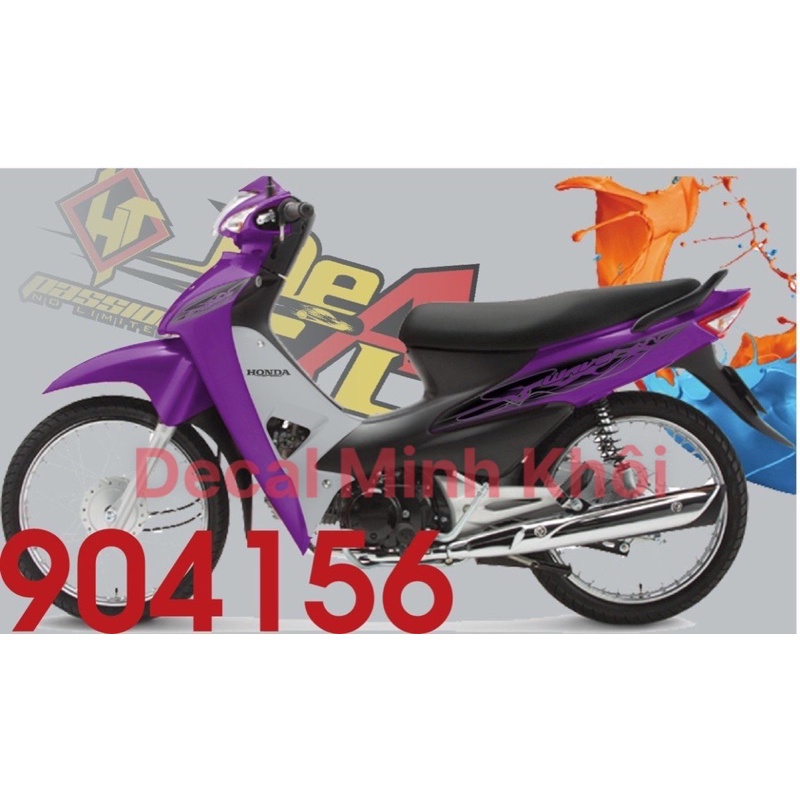 Tem rời mẫu Cá To - MẪU TEM TRONG cho wave 100cc, 50cc